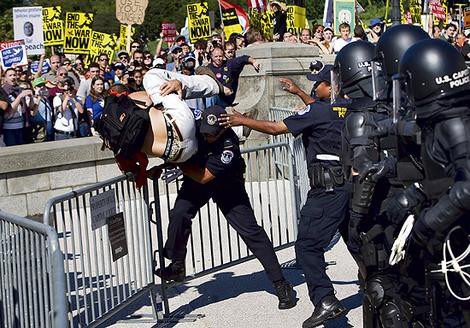 UNITED States General David Petraeus's report 13 September to Congress was greeted on the streets of Washington by a 100,00 strong demonstration led by Iraq Veterans Against the War (IVAW). Two-hundred were arrested, including the iconic Cindy Sheehan, in a 