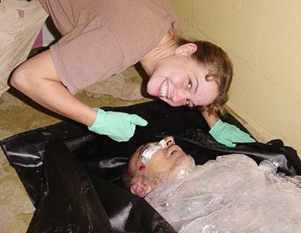 One of the infamous photos of torture by US forces in Iraq which Obama tried to block but have nonetheless reached the Internet 